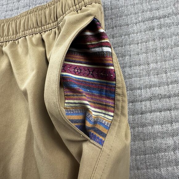 Wowie Sapien 2.0 Short Men XXL Tan Stretch Drawsting 5" Performance Aztec - Picture 6 of 9